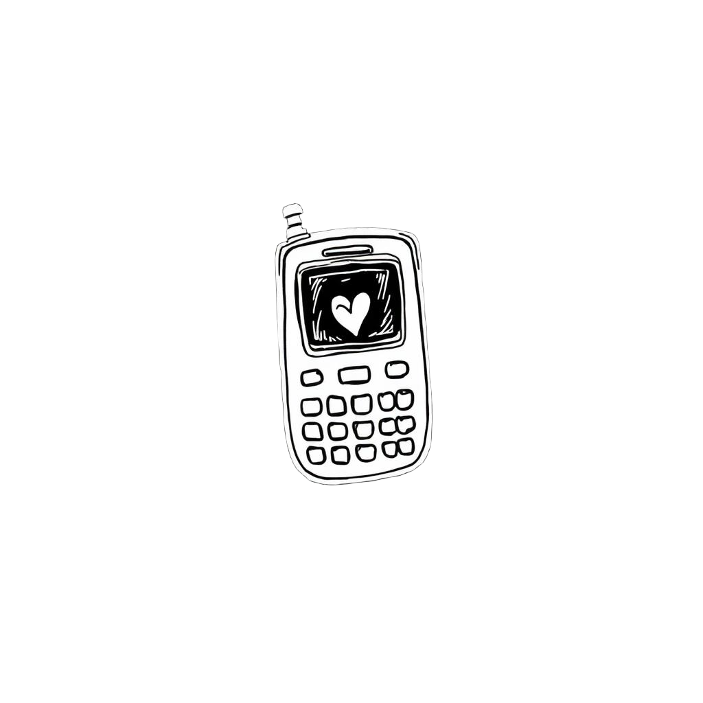 Retro pager illustration